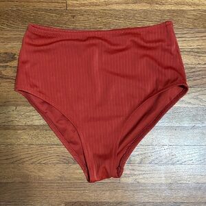 Old Navy women’s burnt orange rust coloured bikini bottoms high waisted